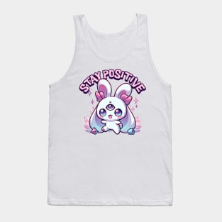 Stay Positive Three Eyed Moon Bunny Tank Top